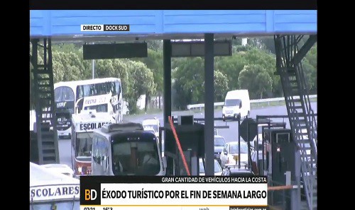 Intenso tránsito hacia la costa en el inicio del fin de semana largo