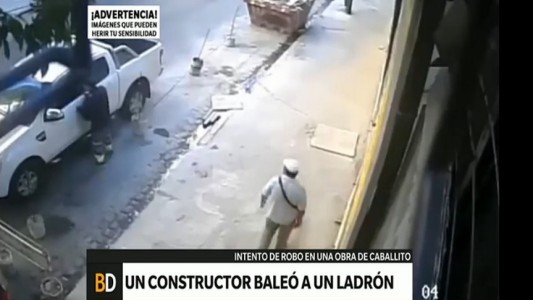 Sigue detenido el constructor que baleó a un ladrón en Caballito