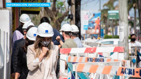 Malena Galmarini recorrió obras de AySA en Tigre