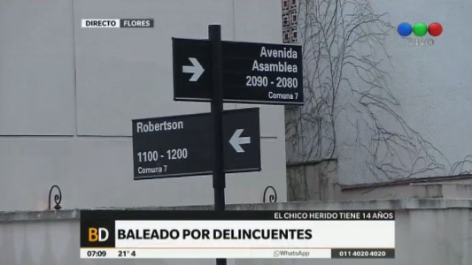 Motochorros balearon a un chico en Flores y se encuentra grave