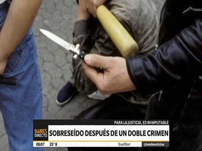 Fue sobreseído por inimputable el autor de un doble crimen