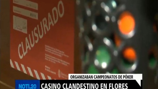 Casino clandestino en Flores