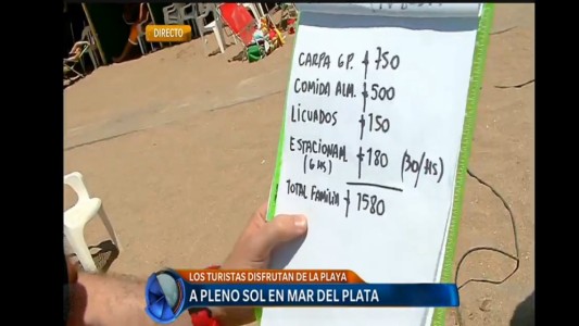 Pleno sol en Mar del Plata ¿Cuánto gasta una familia en un día de playa?