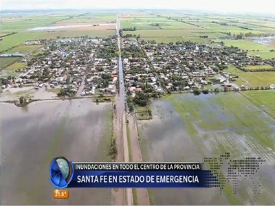 Declaran el estado de emergencia en Santa Fe
