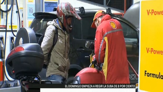 Aumenta la nafta un ocho por ciento