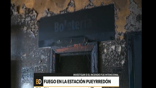 Fuego en la estación Pueyrredón
