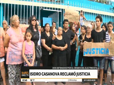 Reclamo de justicia en Isidro Casanova