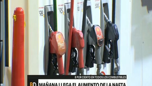 El miércoles aumenta la nafta