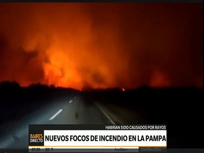 Nuevos focos de incendio en campos de La Pampa