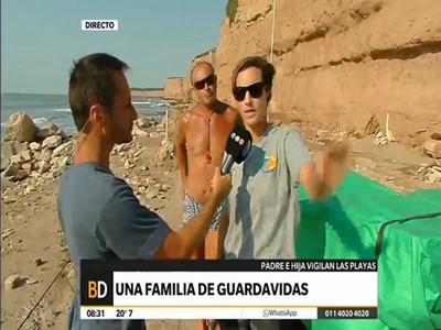 Padre e hija, guardavidas en Mar del Plata