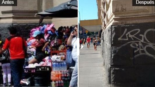 Antes y después: mirá cómo quedaron las veredas de Once