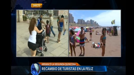 Recambio de turistas en "La Feliz"