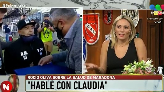 Rocío Oliva culpa al "entorno" de Maradona: "Diego sigue tomando alcohol"