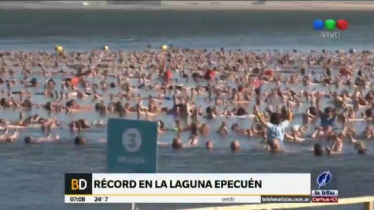 Récord en la laguna de Epecuén