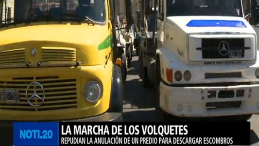 La marcha de los volquetes