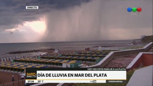 Mañana de lluvia en Mar del Plata