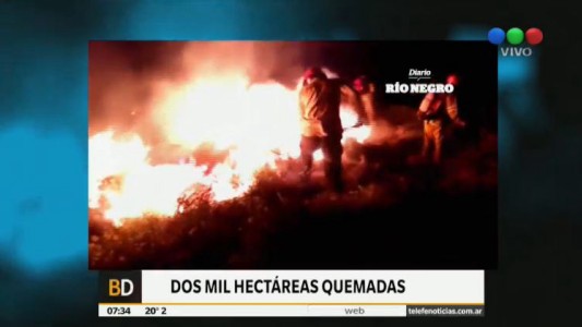 Un incendio en Junín de los Andes quemó 2.000 hectáreas