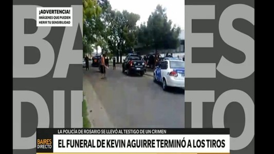 Video: el funeral de Kevin Aguirre terminó a los tiros