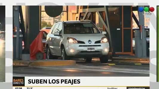 El aumento en los peajes rige a partir de hoy