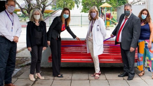 El Hospital Garrahan instaló un "banco rojo" contra la violencia de género y los femicidio