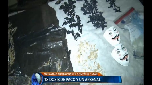 Detuvieron a 18 personas en González Catán: secuestraron 18 mil dosis de paco y un arsenal