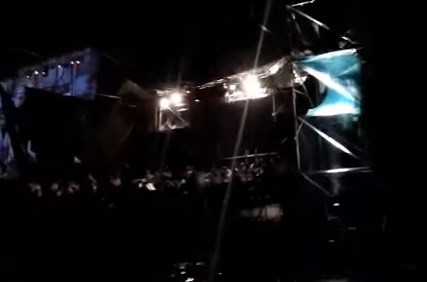 Video: un temporal arrasó con el escenario de la Fiesta de la Vendimia