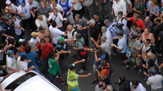 Marcha de la CGT: incidentes en la desconcentración del acto