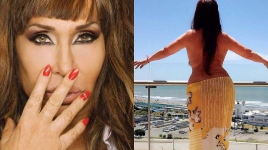 Moria Casán se animó a un topless, y sin photoshop, en su visita a Mar del Plata
