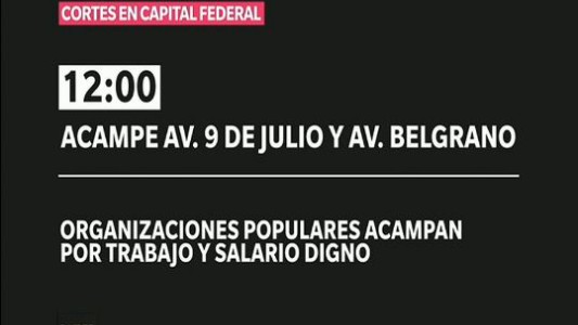 Cortes en la Ciudad de Buenos Aires