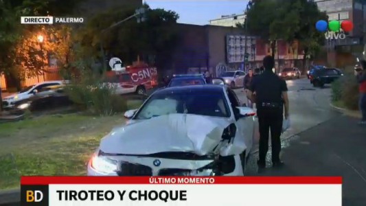 Tiroteo y choque en Palermo