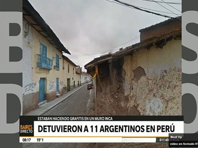 Turistas argentinos detenidos por pintar grafitis en Perú