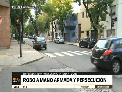 Robo a mano armada y persecución en Colegiales