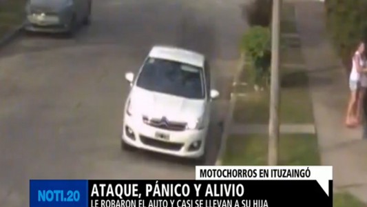 Video: nena logró escapar de los ladrones que robaron un auto