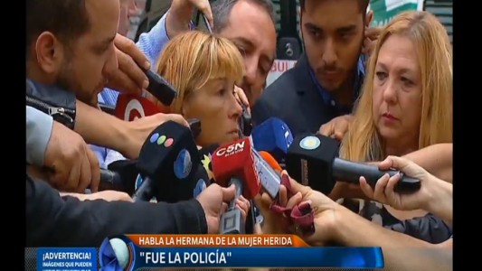 Hermana de la mujer herida en La Boca: "Fue la Policía"