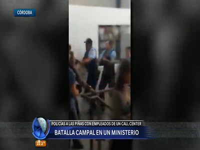 Batalla campal dentro de un ministerio cordobés