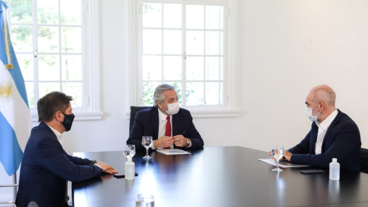 Alberto se reunió con Larreta y Kicillof: preocupación por la suba de los casos de coronavirus