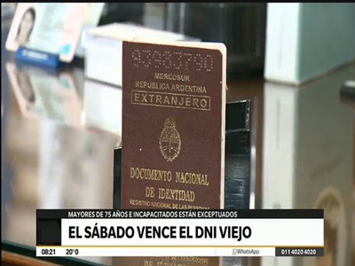 El sábado vence la vigencia de los viejos DNI