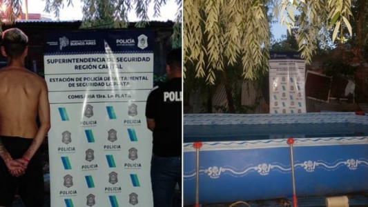 Detenido: armó en su casa la pileta de lona que había robado