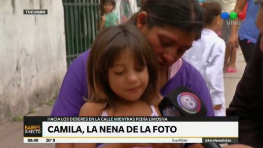 La historia de Camila, la nena de la foto viral