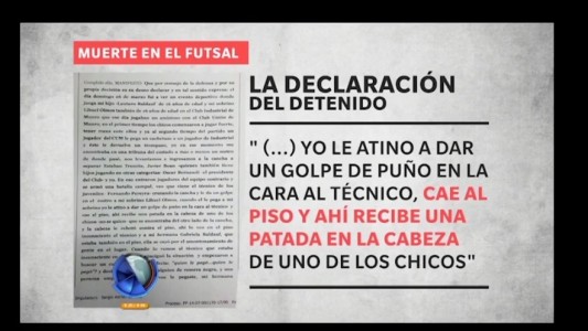 Muerte en el futsal: la declaración del detenido