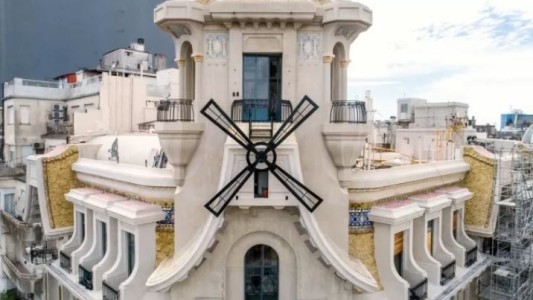 Volvieron a girar las aspas de la Confitería Del Molino, con su cúpula totalmente restaurada