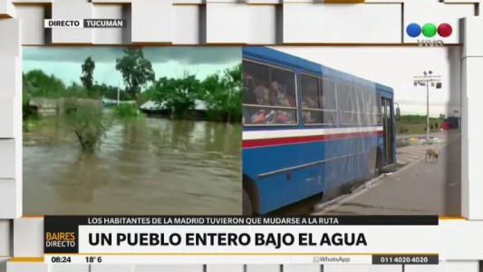 La ayuda llega a La Madrid, el pueblo tucumano que está bajo el agua