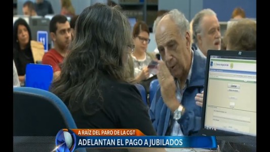 A raíz del paro de la CGT, adelantan el pago a jubilados
