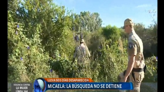 Búsqueda de Micaela García: suman dos drones y otro helicóptero