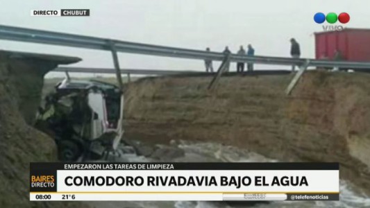 Drama en Comodoro Rivadavia: se partió la ruta 3 y un camión cayó en la grieta