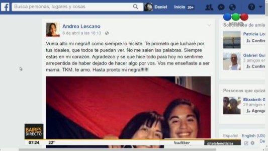 El emotivo mensaje de despedida de la mamá de Micaela García