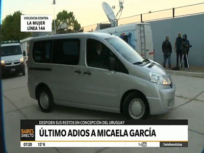 Llegaron a Concepción del Uruguay los restos de Micaela García