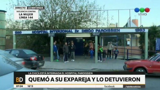 Quemó a su expareja y lo detuvieron