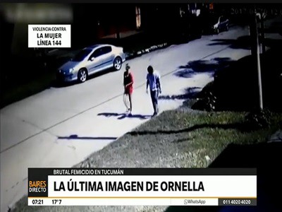 La última imagen de Ornella antes de su brutal asesinato en Tucumán