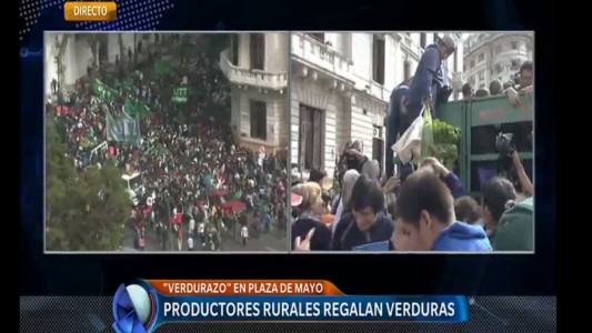 "Verdurazo" en Plaza de Mayo: "Nos renuevan el alquiler con 40% de suba por inflación"